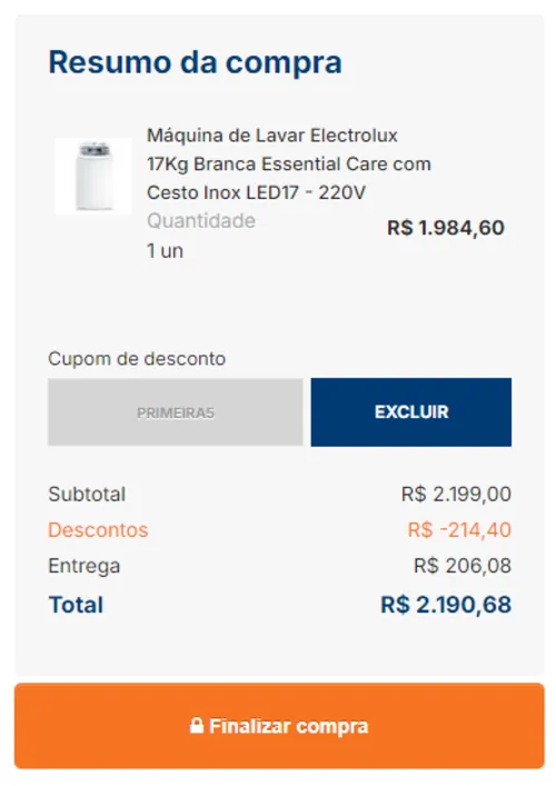 Imagem na descrição da promoção