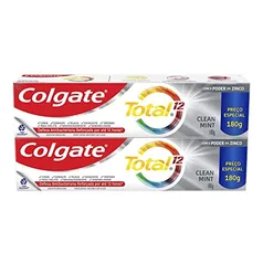 Colgate Total 12 Clean Mint - Creme Dental, 2 unidades de 180g