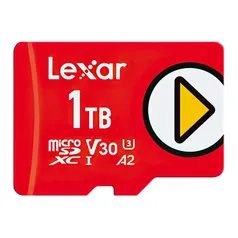 Cartao de Memoria Lexar Play, 1TB, MicroSDXC UHS-I, LMSPLAY001T-BNNNU