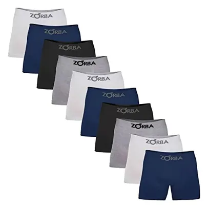 Kit 10 Cuecas Boxer Algodão Masculino Box Sem Costura Zorba