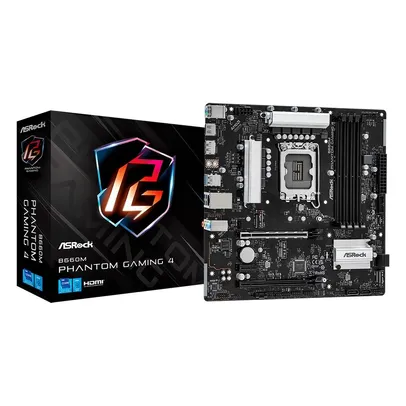 Placa Mãe ASRock B660M Phantom Gaming 4, Intel, M-ATX, DDR4, Socket, LGA 1700