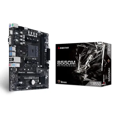 PLACA MAE BIOSTAR B550MH DDR4 SOCKET AM4 CHIPSET AMD B550 | R$ 494