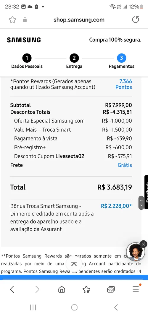 Imagem na descrição da promoção