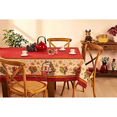 [PRIME] Toalha grossa de Mesa Noite Feliz Natal Quadrada 4 Lugares 36632 Lepper, Red