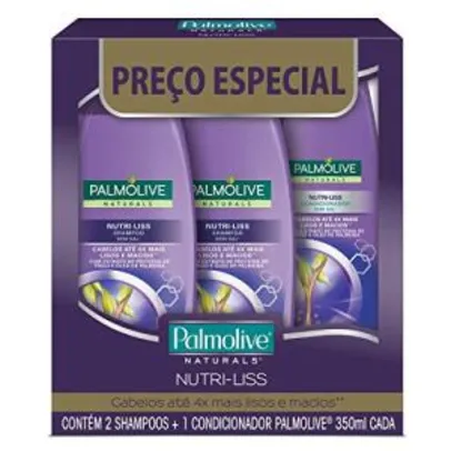 [PRIME] Shampoo E Condicionador Palmolive Naturals Nutri-Liss 350Ml Promo Leve 2 Shampoos + 1 Condicionador
