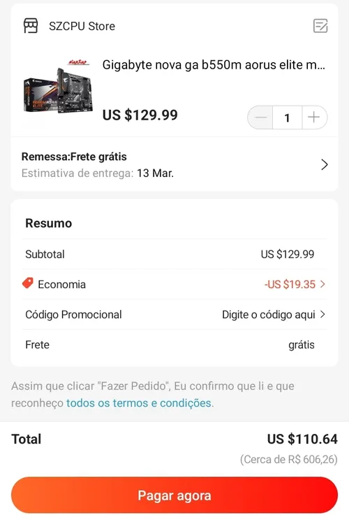 Imagem na descrição da promoção