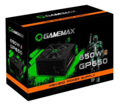 Fonte Alimentacao Preta 650w Gamemax Gp650 80 Plus Bronze