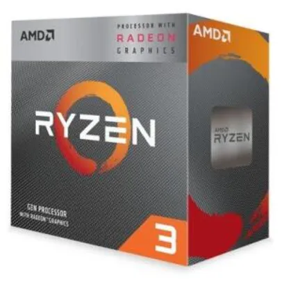 Processador AMD Ryzen 3 3200G, Cache 4MB, 3.6GHz (4GHz Max Turbo), AM4 - YD3200C5FHBOX R$665