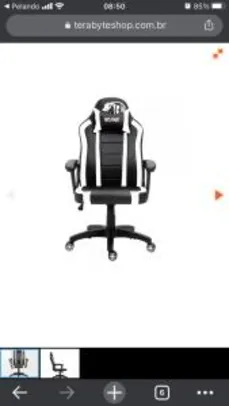 Cadeira Gamer Snake Viper II, Black/White, SNG-CH-VI002 | R$ 699