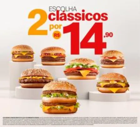 2 clássicos por R$14,90 no McDonald's