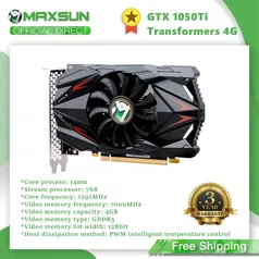 PLACA DE VÍDEO MAXSUM GTX 1050TI 4GB | R$1330