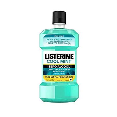 (10 Unid )Enxaguatório Bucal Zero, Listerine, 500ml