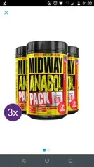 Kit 3x Anabol Pack Pré Treino completo com cafeína, aminoácidos, vitaminas e minerais - Midway USA