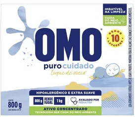 [PRIME] 10 uni. Sabão em Pó Omo Puro Cuidado 800g | Cada R$6,30