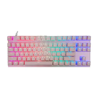 Teclado Mecânico Motospeed K82 Rosa Outemu Azul RGB