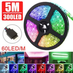 5M DC12V Non-waterproof Warm White Pure White RGB 3528 SMD Fita LED flexível para decoração