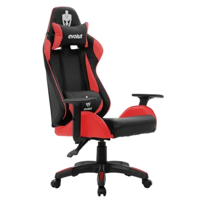 CADEIRA GAMER EVOLUT EG-904 LITE VERMELHO RECLINÁVEL 120kg