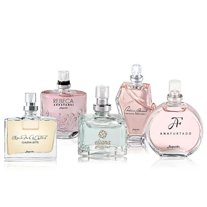 Kit 5 perfumes minisséries feminino jequiti | R$62