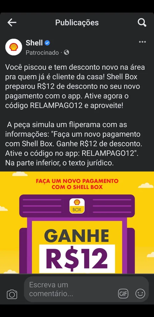 Imagem na descrição da promoção