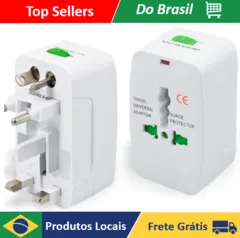 Adaptador Tomada Universal Padrão 150 Países Viagem Bivolt