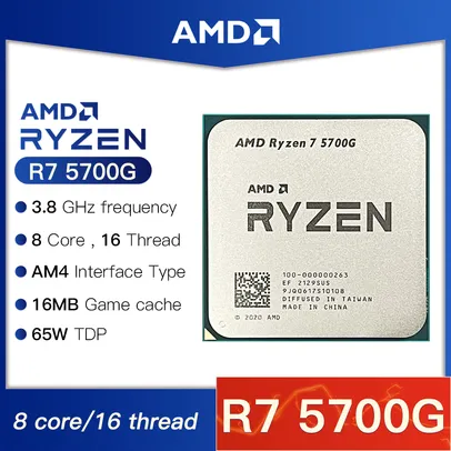 [Conta Nova R$772] Processador AMD Ryzen 7 5700G Novo