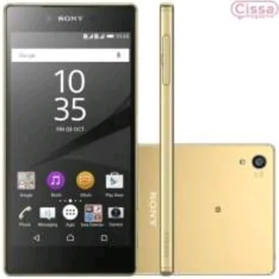 [Cissa Magazine] Smartphone Sony Xperia Z5 Premium 4K E6853 Desbloqueado Ouro. Por R$ 3.186,65