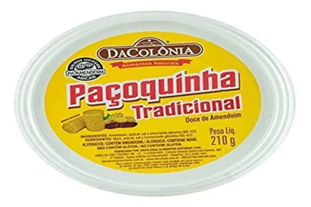 [Mais por Menos R$4) Da Colonia Paçoquinha Rolha Tradicional 210G