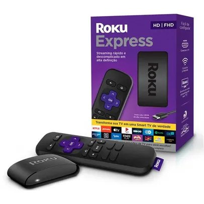 Roku Express - Streaming Player Full Hd. Transforma Sua Tv Em Smart Tv