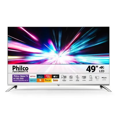 Smart TV 49 Philco PTV49G7PR2CSB LED Roku TV Dolby Audio