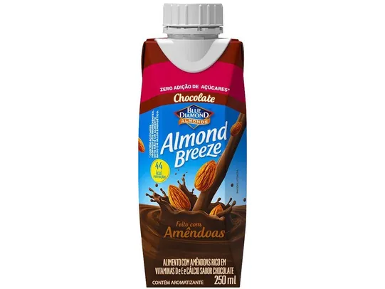 (C.Ouro + Leve 3 Pague 2) Bebida vegetal de amêndoas Almond Breeze Chocolate zero açúcar 250ml | R$1,97