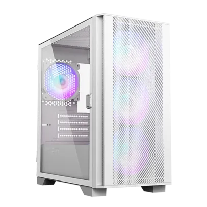 Gabinete Gamer Montech AIR 100 ARGB, Mini Tower, White, mATX, 4 Fans, Vidro Temperado