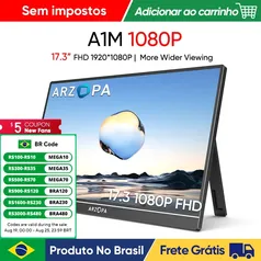 [Do Brasil/Gpay] Monitor Portátil  ARZOPA Z1F 15.1 RGB 144Hz