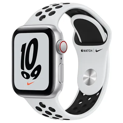  Apple Watch Nike SE GPS + Cellular, 40mm Caixa Prateada de A