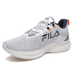 Tênis Fila Racer For All, Masculino, Branco/Marinho/Laranja, 38