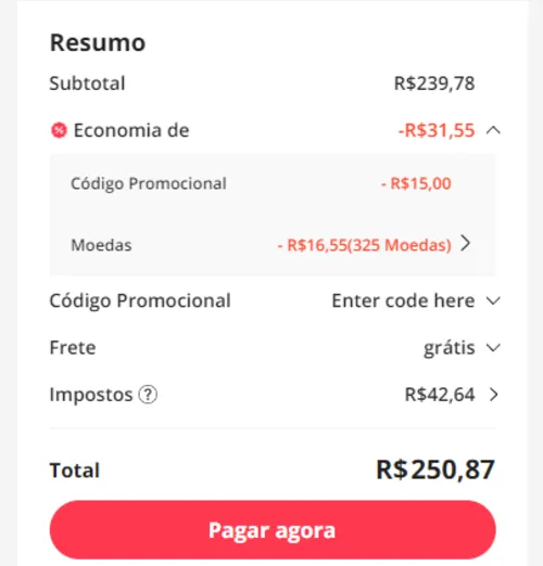 Imagem na descrição da promoção