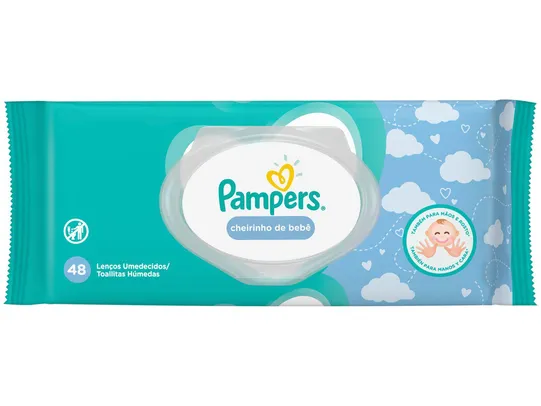 Lenços Umedecidos Pampers Cheirinho de Bebê - 48 Unidades