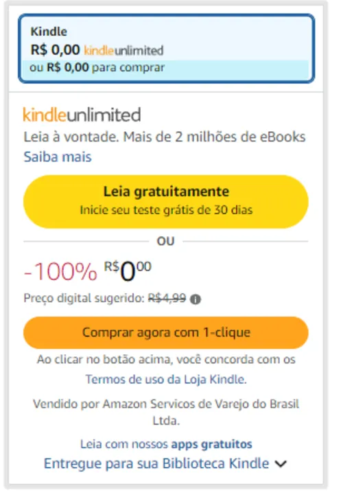 Imagem na descrição da promoção