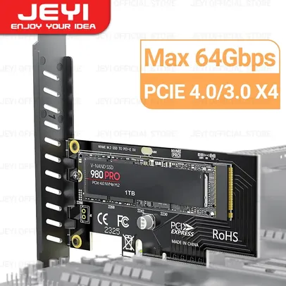 [Taxa Inclusa] - Adaptador M.2 NVME para PCIe 4.0 3.0 Adaptador SSD 64Gbps 