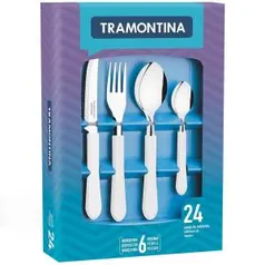 Jogo De Talheres 24 Peças Leme - Tramontina - R$35