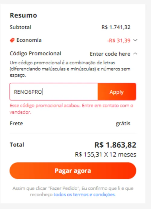 Imagem na descrição da promoção