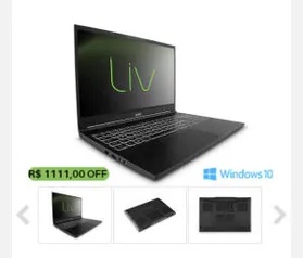 Notebook Avell A52 Liv core i5 ssd 256gb tela 120hz gtx1650 | R$ 5.999