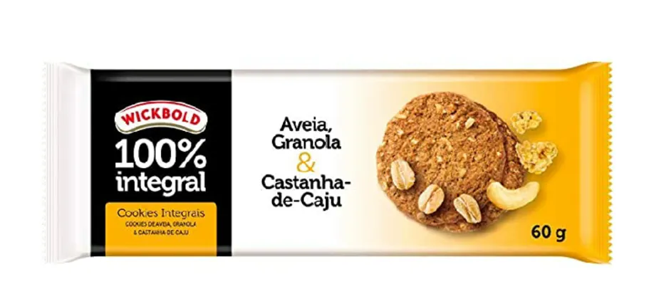 Cookie 100% Int Aveia, Granola, Cast, WICKBOLD, 60G (Min.5)