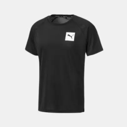 Camiseta Puma Tec Sports Preta - Masculina | R$47