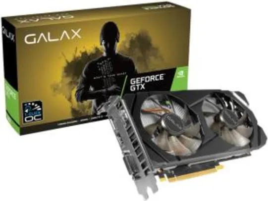 Placa de Vídeo Galax Geforce GTX 1660 OC ONE CLICK 6GB DDR5 192BIT - 60SRH7DSY91C por R$ 1244