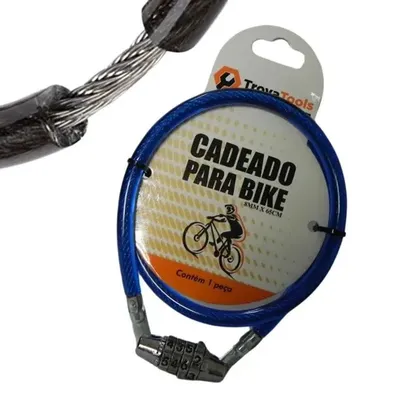 [R$8 "MOEDAS"/BR] Cadeado Cabo de aço de bloqueio, Trava Corrente Anti Furto para Moto Bicicleta 65 cm Com Senha 