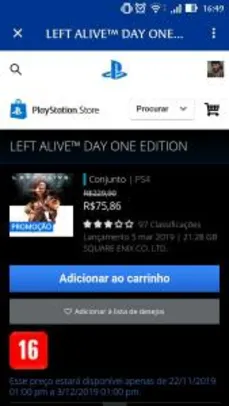 Left Alive - PS4 (PSN)