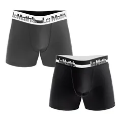 Kit 2 Cuecas Boxer Masculina Atacado Lisa Básica Microfibra