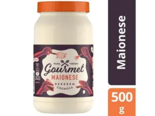 [App+Ouro+Pay=R$2.67] Maionese Gourmet Hellmanns - 500g
