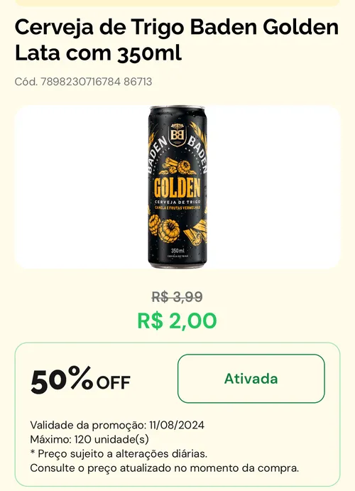 Imagem na descrição da promoção