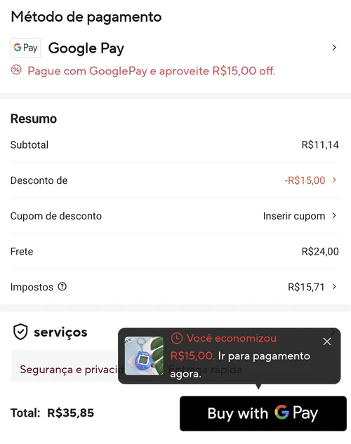 Imagem na descrição da promoção